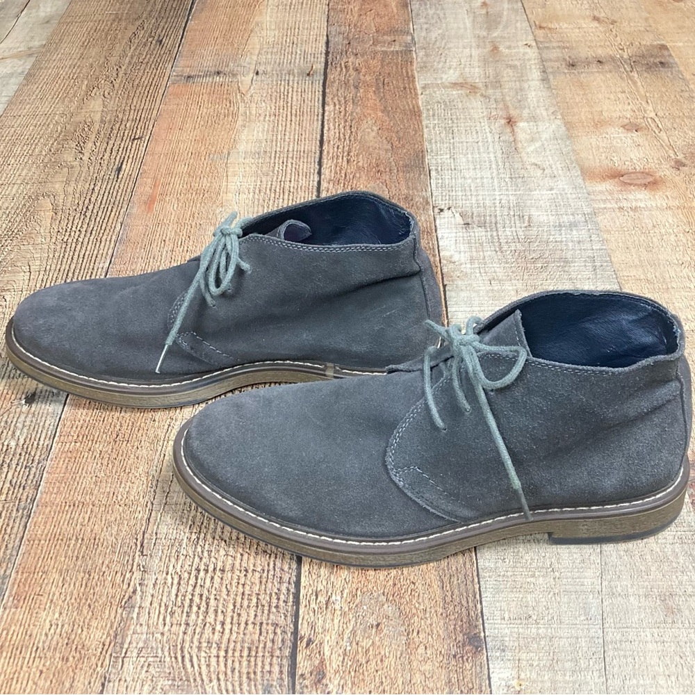 Joseph Abboud Collection Mens Grey Suede Leather Chukka Boots Size 8 - Picture 5 of 8